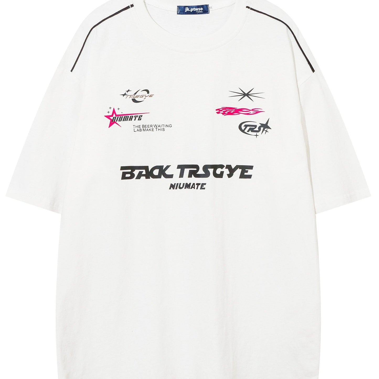 Men's Trendy Oversized Crew Neck Graphic Short Sleeve T-shirt With Fancy Print, Street Style For Summer Wear