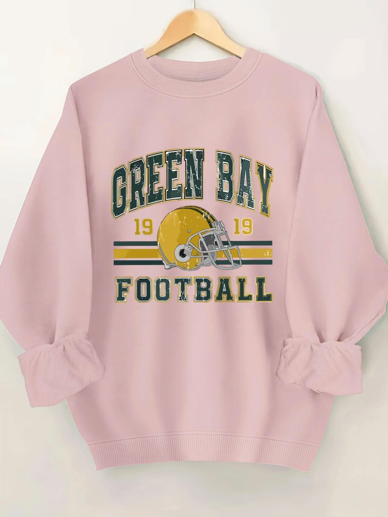 Letter Print Crew Neck Casual Sweatshirt, Polyester 100% Women'S Clothing for Fall & Spring