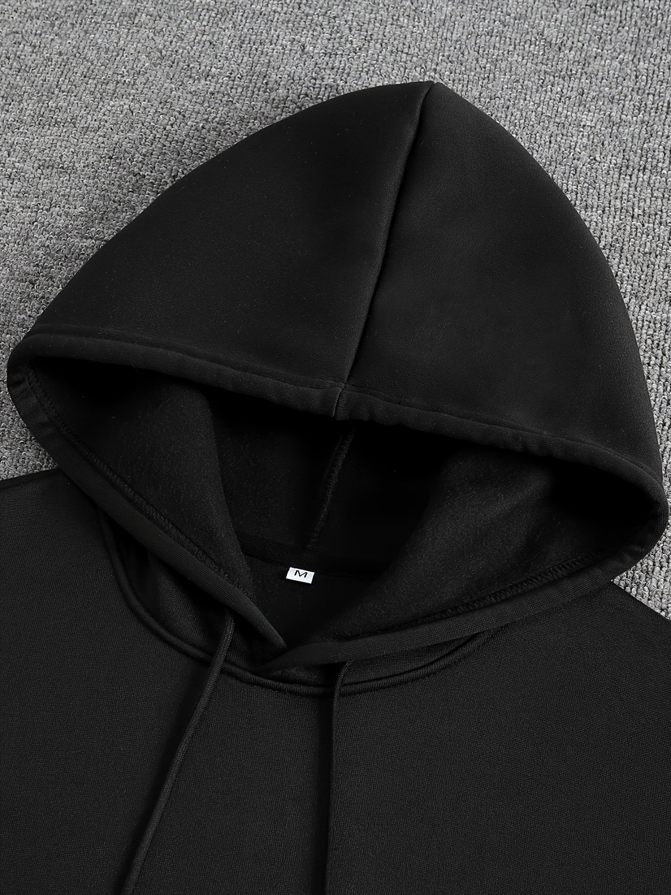 Men's Casual Hoodie with Letter and Butterfly Print, Fleece-Lined Loose Fit Pullover, Polyester, Non-Stretch Fabric - Ideal for Fall/Winter